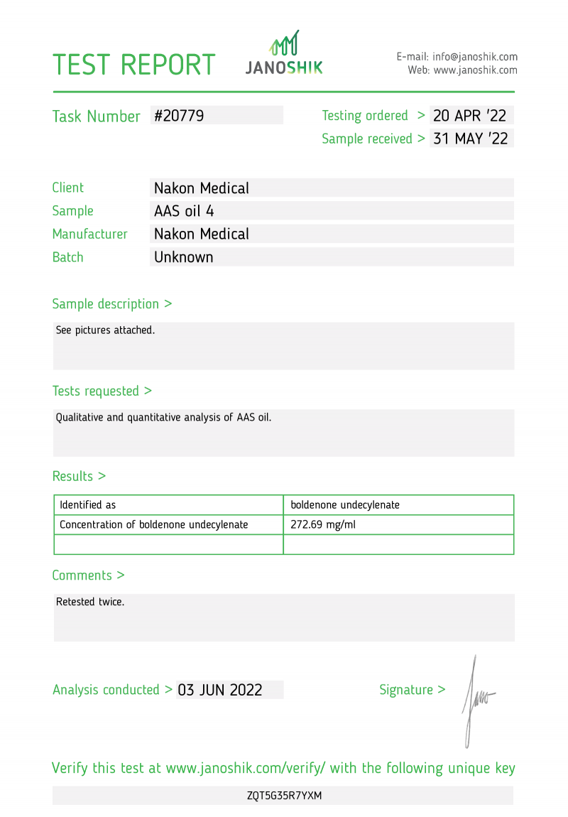 Equipoise 250 Labtest